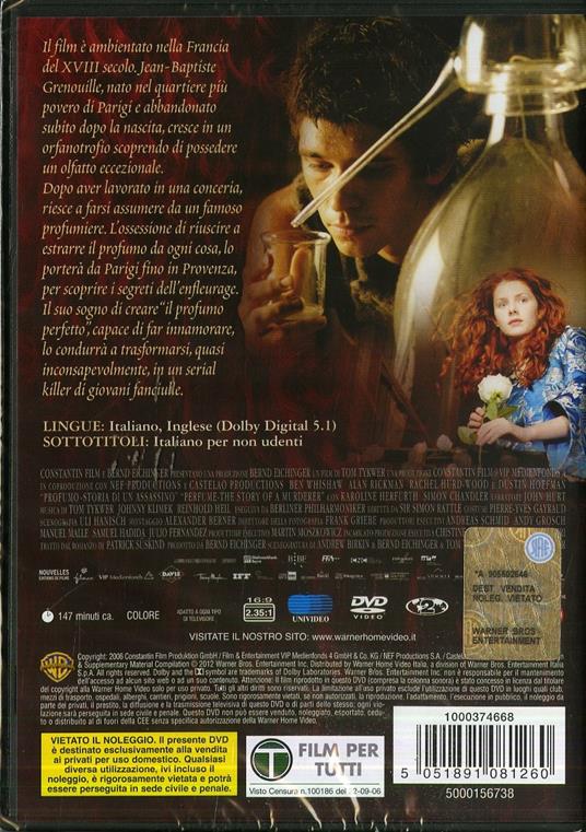 Profumo. Storia di un assassino (DVD) - DVD - Film di Tom Tykwer Drammatico  | laFeltrinelli
