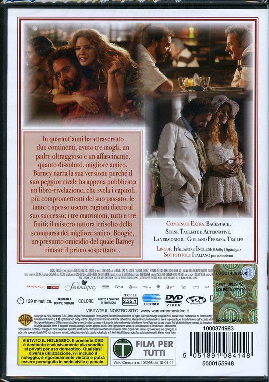 La versione di Barney di Richard J. Lewis - DVD - 2