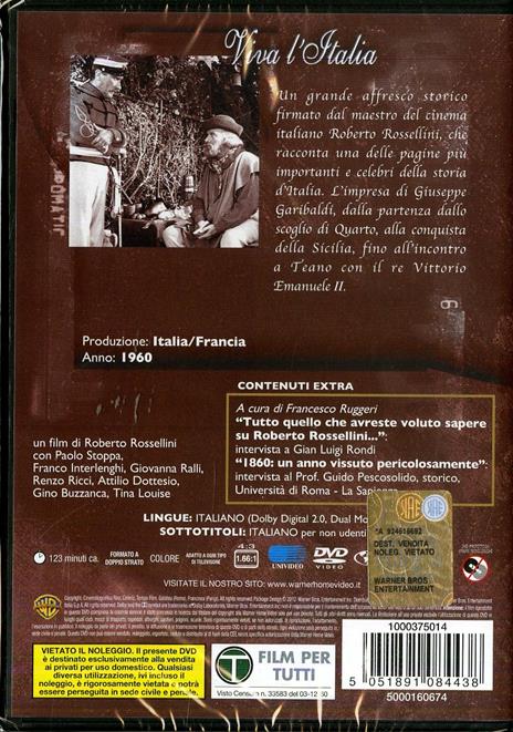 Viva L'Italia di Roberto Rossellini - DVD - 2