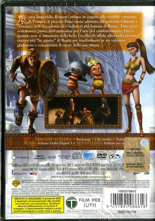 Gladiatori di Roma - DVD - Film di Iginio Straffi Animazione | laFeltrinelli