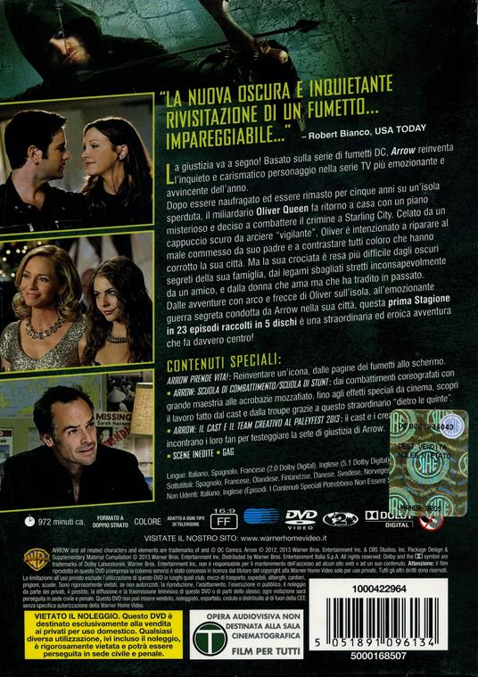 Arrow. Stagione 1. Serie TV ita (5 DVD) - DVD - Film di John Behring , Guy  Norman Bee Avventura | Feltrinelli