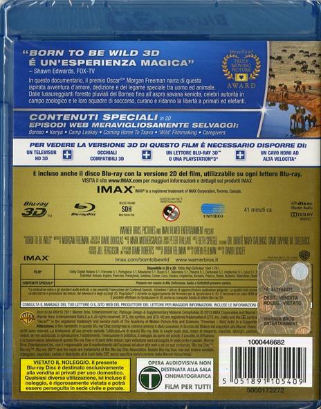 IMAX. Born to Be Wild 3D<span>.</span> versione 3D di David Lickley - Blu-ray - 2