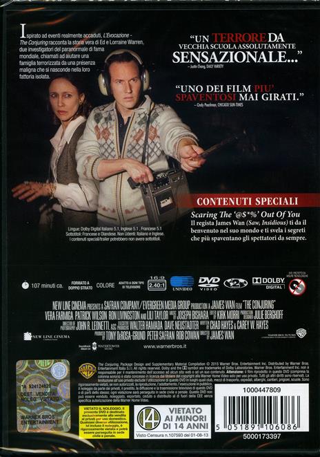 L' evocazione. The Conjuring di James Wan - DVD - 2