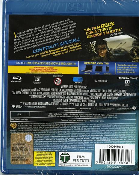 Mad Max. Fury Road di George Miller - Blu-ray - 2