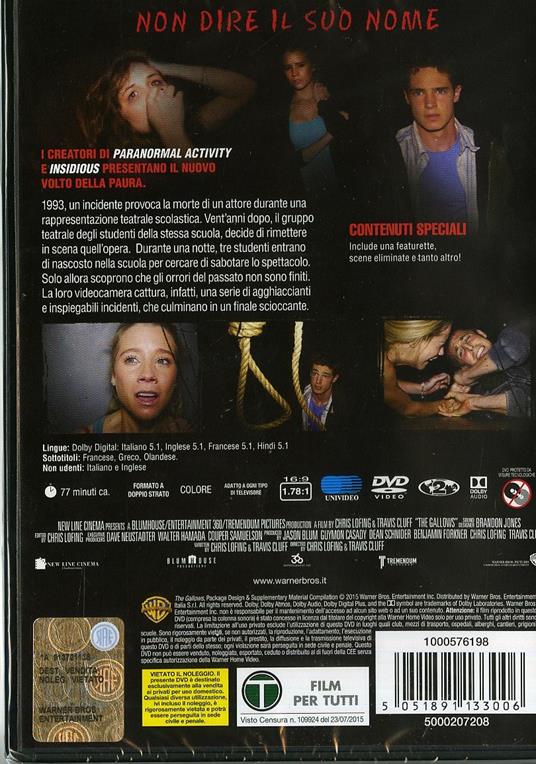 The Gallows. L'esecuzione di Chris Lofing,Travis Cluff - DVD - 2