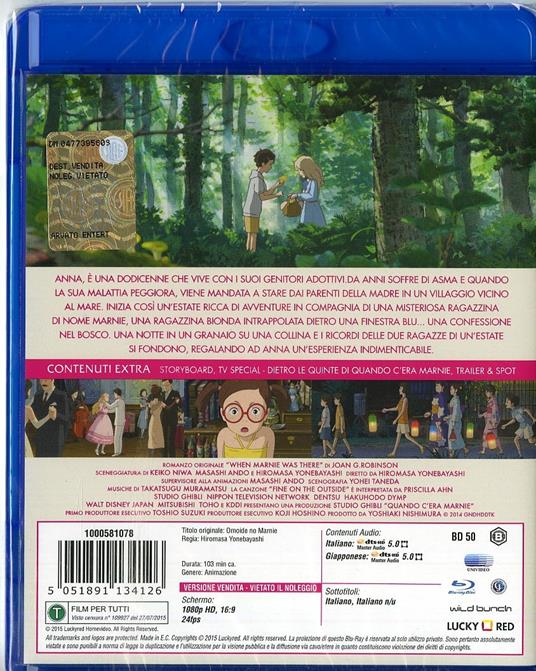 Quando c'era Marnie di Hiromasa Yonebayashi - Blu-ray - 2