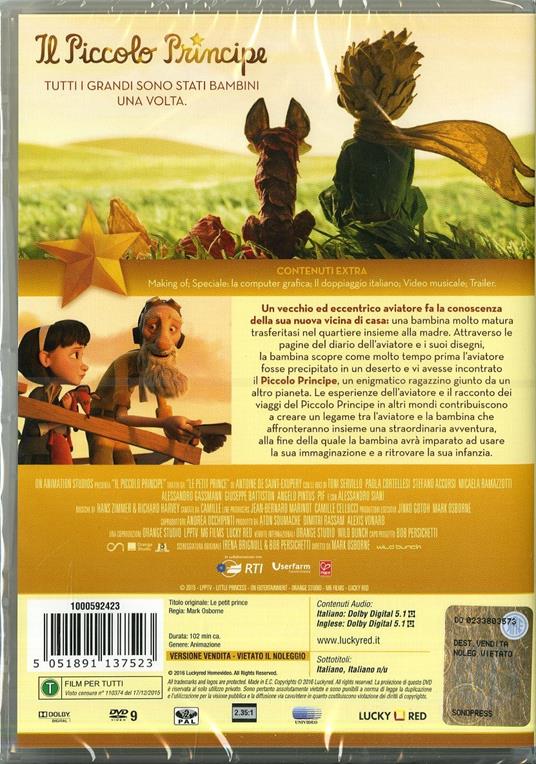 Il Piccolo Principe - DVD - Film di Mark Osborne Animazione | laFeltrinelli