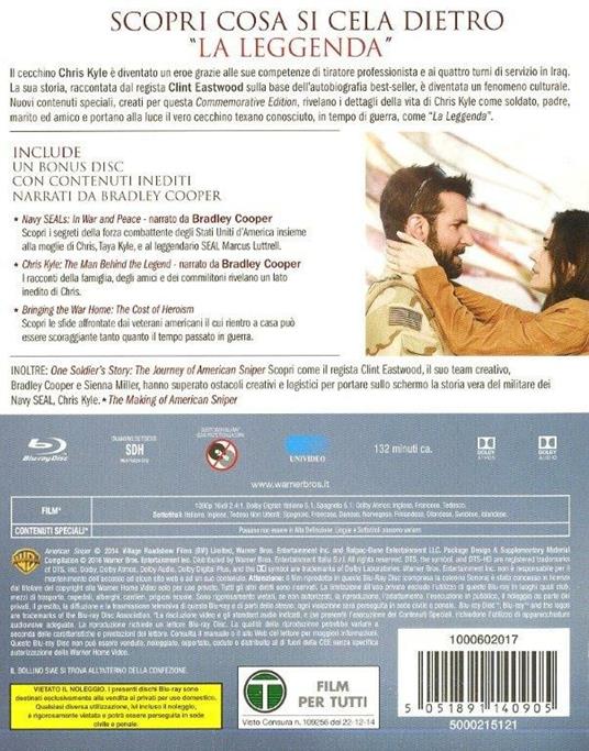 American Sniper (Commemorative Edition)<span>.</span> Commemorative Edition di Clint Eastwood - Blu-ray - 3