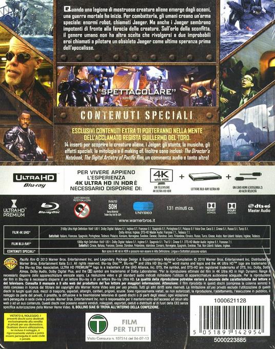 Pacific Rim (Blu-ray + Blu-ray 4K Ultra HD) di Guillermo Del Toro - Blu-ray + Blu-ray Ultra HD 4K - 2
