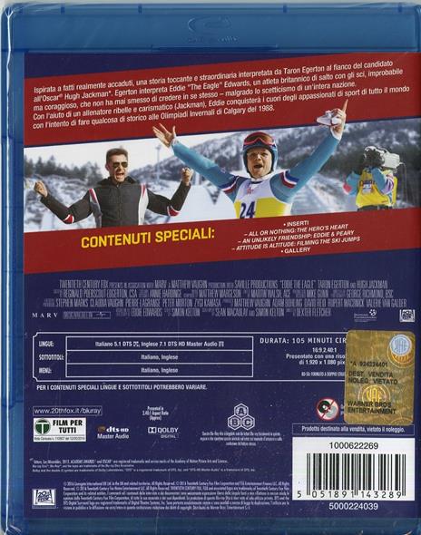 Eddie the Eagle. Il coraggio della follia di Dexter Fletcher - Blu-ray - 2