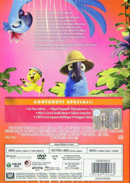 Rio 2. Missione Amazzonia di Carlos Saldanha - DVD - 2