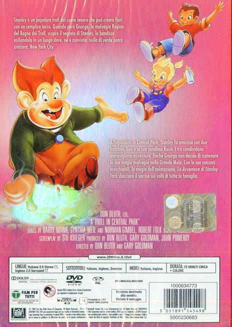 Le avventure di Stanley di Don Bluth,Gary Goldman - DVD - 2