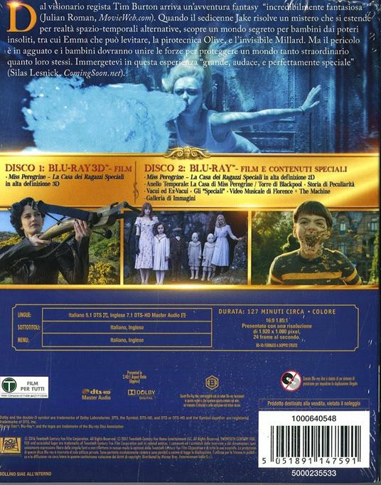 Miss Peregrine. La casa dei ragazzi speciali (Blu-ray + Blu-ray 3D) -  Blu-ray + Blu-ray 3D - Film di Tim Burton Fantastico | laFeltrinelli
