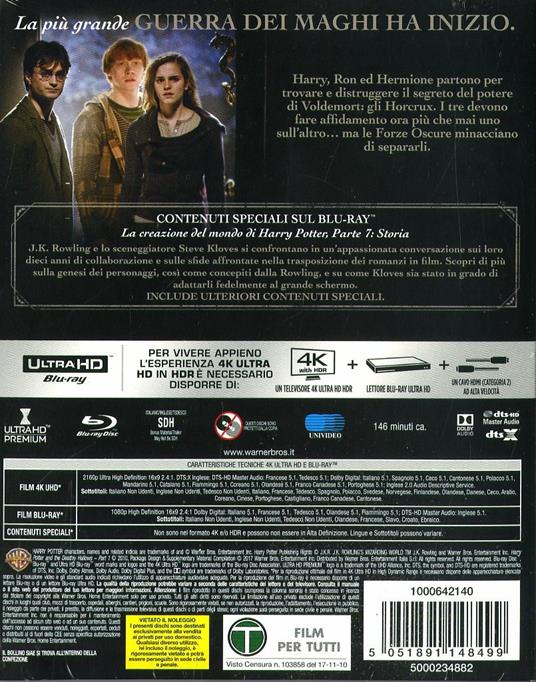 Harry Potter e i doni della morte. Parte 1 - DVD - Film di David Yates  Fantastico