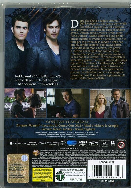 The Vampire Diaries. Stagione 7. Serie TV ita (5 DVD) - DVD - Film di Chris  Grismer , Wendey Stanzler Fantastico | laFeltrinelli