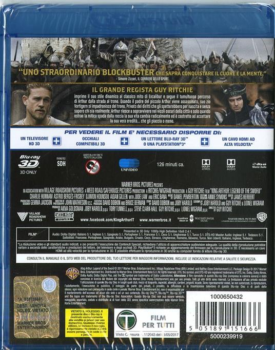 King Arthur. Il potere della spada (Blu-ray 3D) di Guy Ritchie - Blu-ray - 2