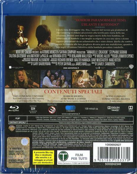 Annabelle 2. Creation (Blu-ray) di David F. Sandberg - Blu-ray - 3