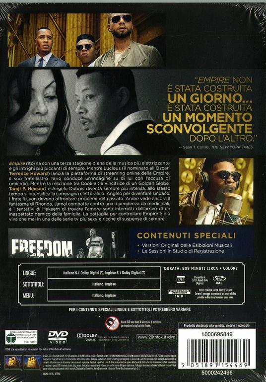Empire. Stagione 3. Serie TV ita (5 DVD) - DVD - Film di Lee Daniels ,  Sanaa Hamri Drammatico | Feltrinelli