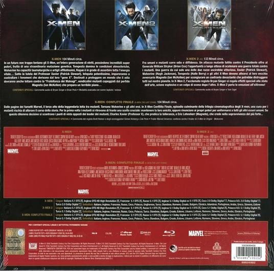 X-Men Conflitto finale Trilogy. Vinyl Edition (3 Blu-ray) di Brett Ratner,Bryan Singer - 4