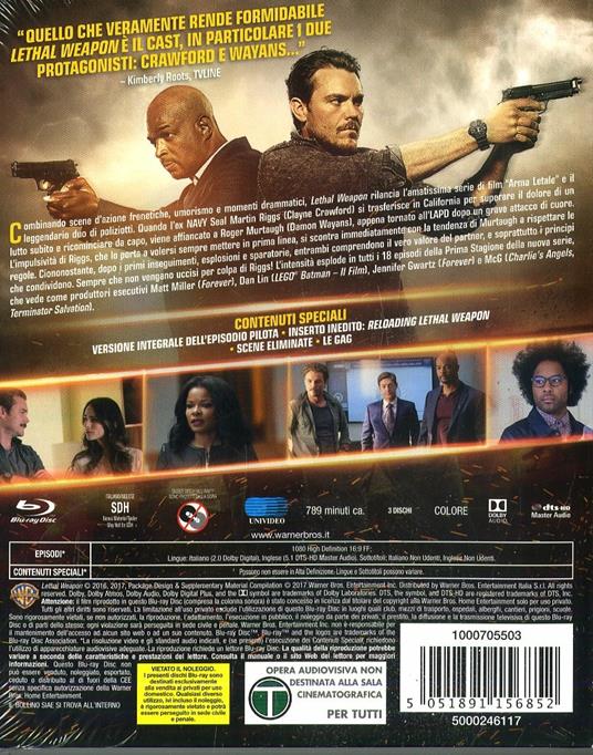 Lethal Weapon. Stagione 1. Serie TV ita (3 Blu-ray) di Steve Boyum,Jason Ensler,Antonio Negret,Rob Seidenglanz - Blu-ray - 2
