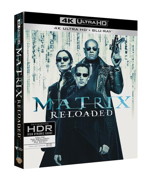 Matrix Reloaded (Blu-ray + Blu-ray 4K Ultra HD) di Andy Wachowski,Larry Wachowski - Blu-ray + Blu-ray Ultra HD 4K