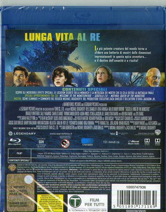 Godzilla 2. King of the Monsters (Blu-ray) di Michael Dougherty - Blu-ray - 2