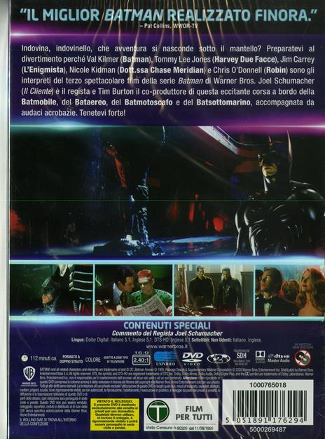 Batman Forever. Collezione DC Comics (DVD) di Joel Schumacher - DVD - 3