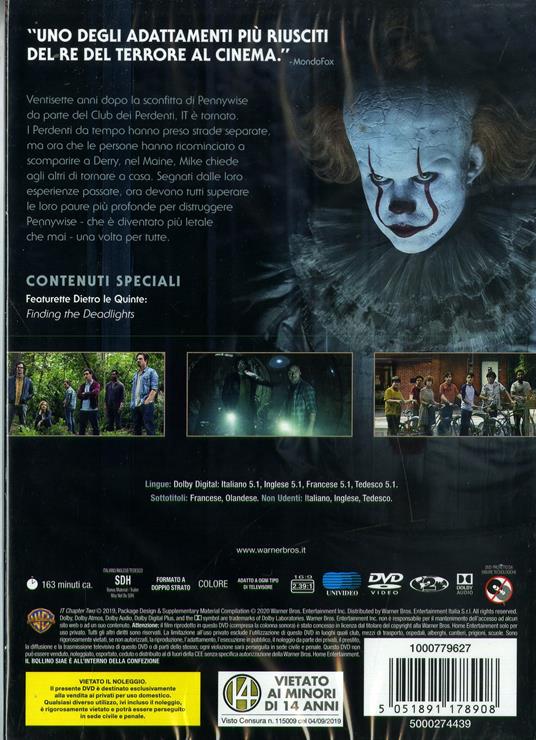 IT. Capitolo 2. Collezione Horror (DVD) di Andy Muschietti - DVD - 2