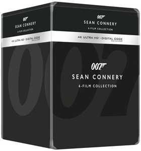 Film 007 James Bond Sean Connery Library Case Collection 6 Film (6 Blu-ray + 6 Blu-ray Ultra HD 4K) Terence Young Guy Hamilton Lewis Gilbert