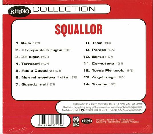 Rhino Collection (Digipack) - CD Audio di Squallor - 2