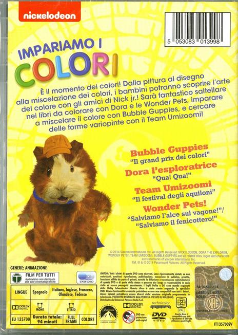 Impariamo i colori. Nickelodeon di George S. Chialtas,Gary Conrad,Matt Sheridan,Katie McWane,Allan Jacobsen - DVD - 2