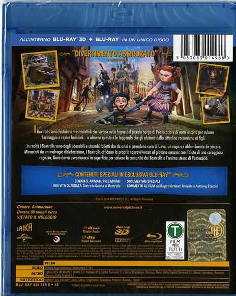 Boxtrolls. Le scatole magiche 3D (Blu-ray + Blu-ray 3D) di Graham Annable,Anthony Stacchi - 2