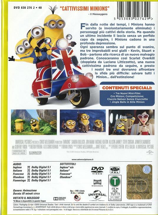 Minions di Pierre Coffin,Kyle Balda - DVD - 2