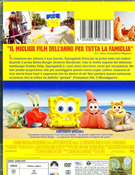 SpongeBob. Fuori dall'acqua di Paul Tibbitt - DVD - 2