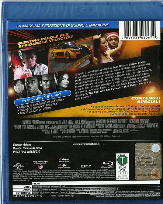 The Fast and the Furious. Tokyo Drift di Justin Lin - Blu-ray - 2