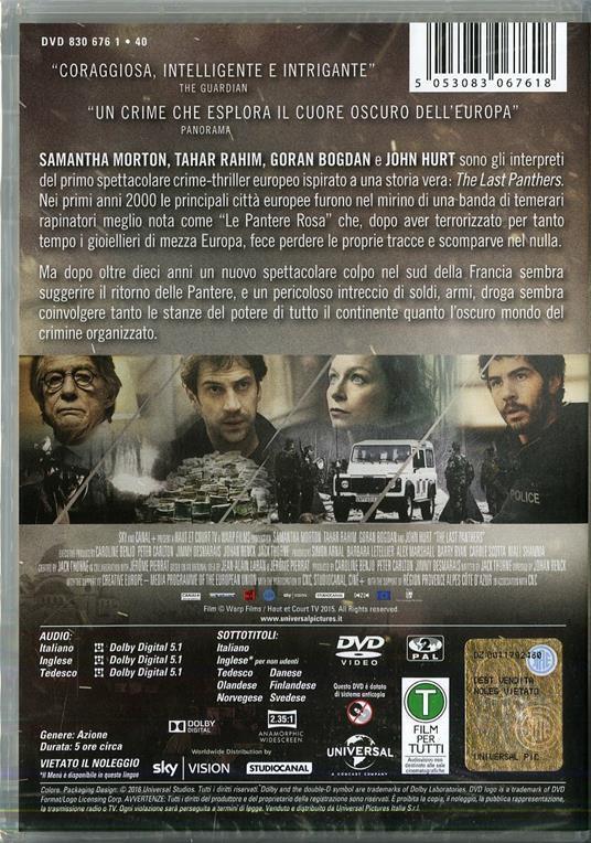 The Last Panthers. Stagione 1 (2 DVD) di Johan Renck - DVD - 2