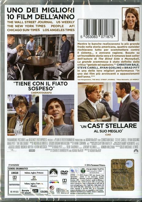 La grande scommessa di Adam McKay - DVD - 2