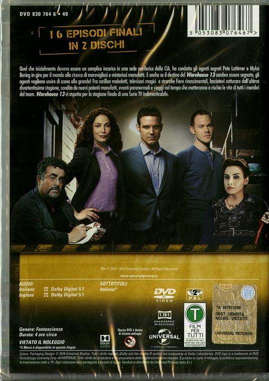 Warehouse 13. Stagione 5 (2 DVD) di Constantine Makris,Tawnia McKiernan,Stephen Surjik - DVD - 2