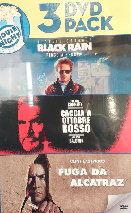 Black Rain - Caccia a Ottobre Rosso - Fuga da Alcatraz (3 DVD) di John Mctiernan,Ridley Scott