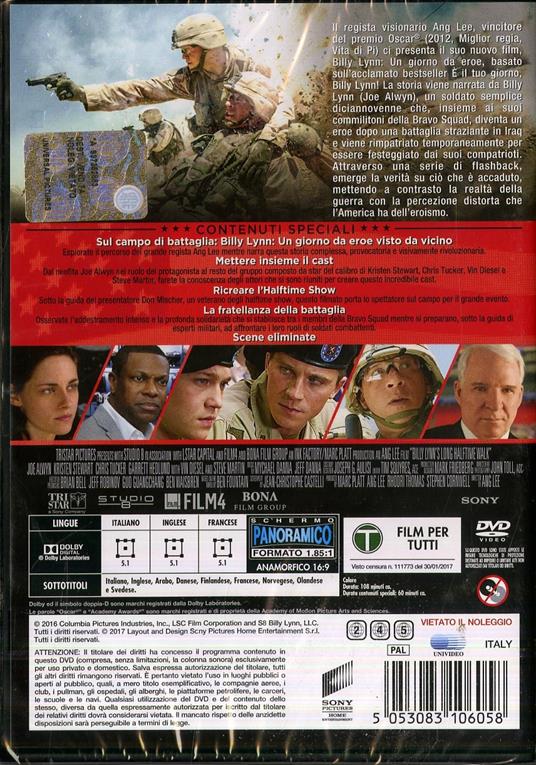 Billy Lynn. Un giorno da eroe (DVD) di Ang Lee - DVD - 2