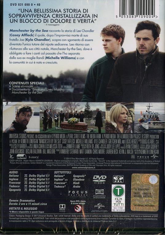 Manchester by the Sea (DVD) - DVD - Film di Kenneth Lonergan Drammatico |  Feltrinelli