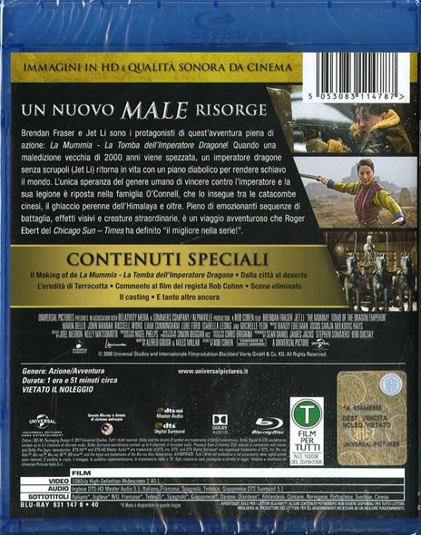 La Mummia. La tomba dell'Imperatore Dragone (Blu-ray) di Rob Cohen - Blu-ray - 2