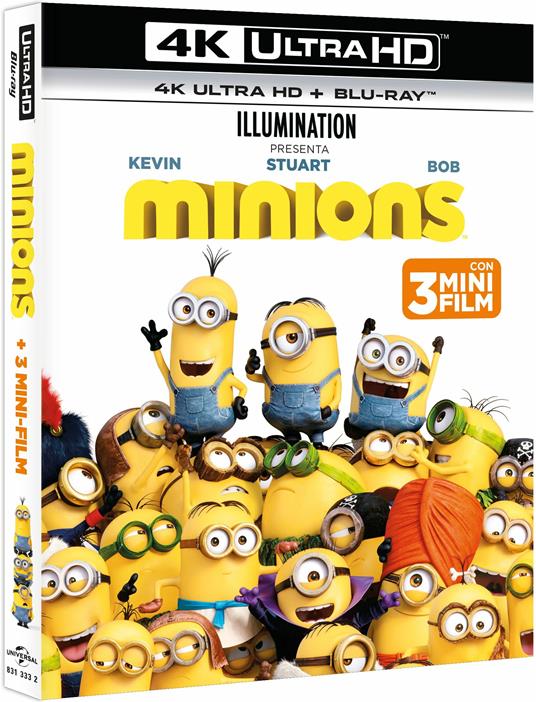 Minions (Blu-ray + Blu-ray 4K Ultra HD) di Kyle Balda,Pierre Coffin