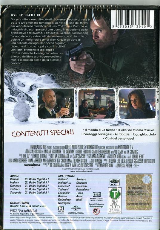 L' uomo di neve (DVD) di Tomas Alfredson - DVD - 2