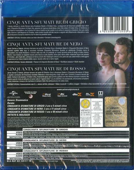 Cinquanta Sfumature. Trilogia (3 Blu-ray) di James Foley - 2