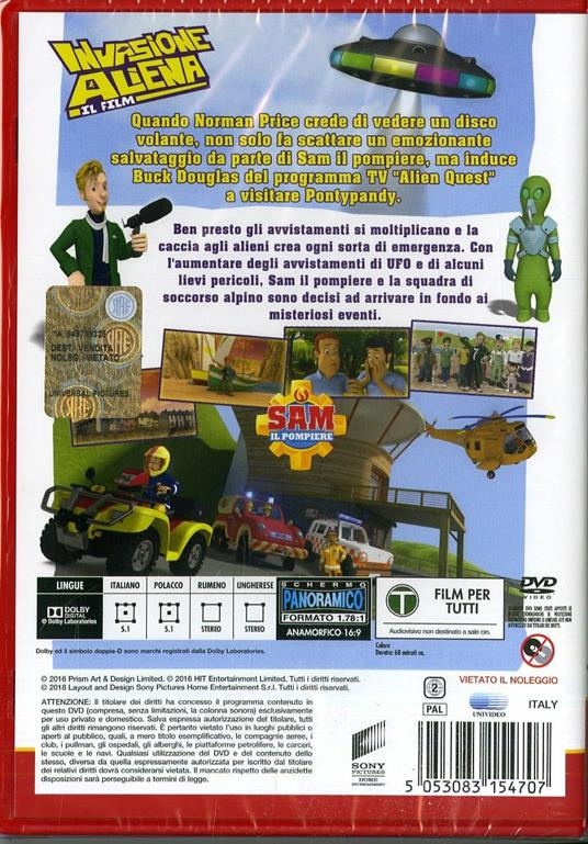 Sam il pompiere. Minaccia aliena (DVD) - DVD - Film di Gary Andrews  Animazione | Feltrinelli