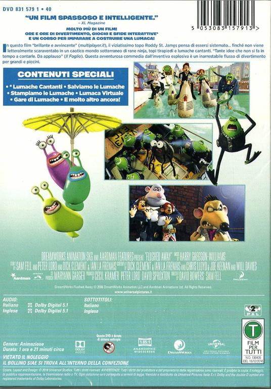 Giù per il tubo (DVD) - DVD - Film di David Bowers , Sam Fell Animazione |  Feltrinelli
