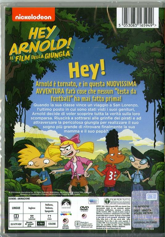 Hey Arnold! Il film della giungla (DVD) di Raymie Muzquiz,Stu Livingston - DVD - 2