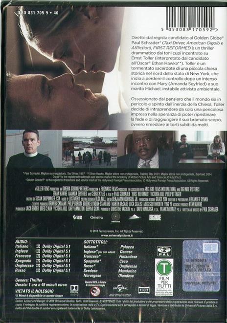 First Reformed. La creazione a rischio (DVD) di Paul Schrader - DVD - 2