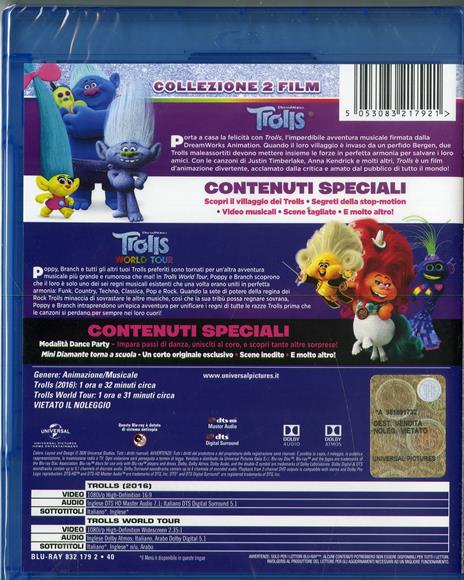 Trolls Collection (2 Blu-ray) di Walt Dohrn,David P. Smith - 2